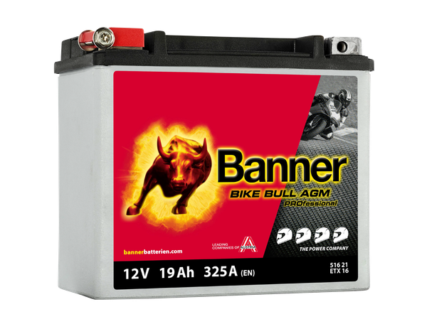 ETX16-51621 Banner Bike Bull AGM Pro Motorradbatterie 12 V - 19 Ah