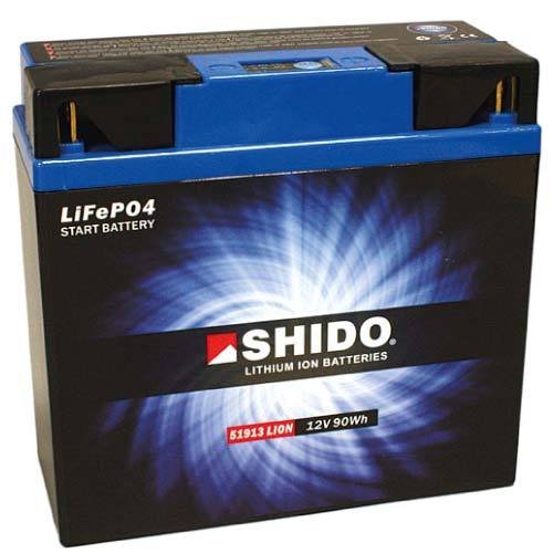 51913 Shido Lithium Motorradbatterie 90 Wh