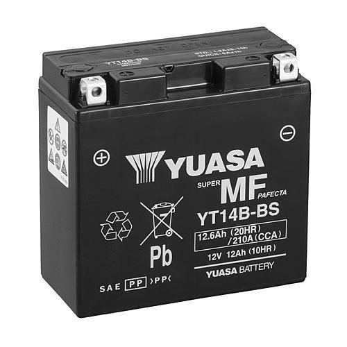 Yuasa YT14B-BS AGM Motorradbatterie 12.6 Ah
