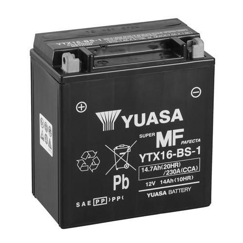 Yuasa YTX16-BS-1 AGM Motorradbatterie 14.7 Ah