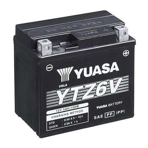 Yuasa YTZ6V AGM Motorradbatterie 5.3 Ah