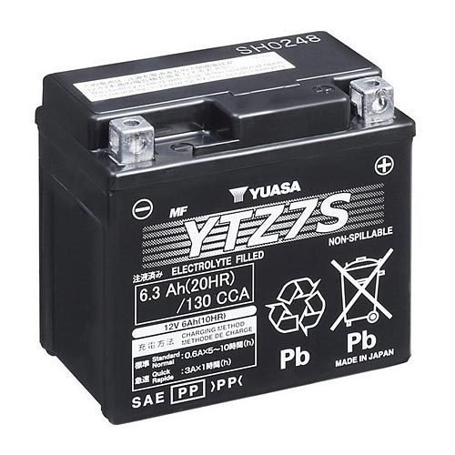 Yuasa YTZ7S AGM Motorradbatterie 6.3 Ah