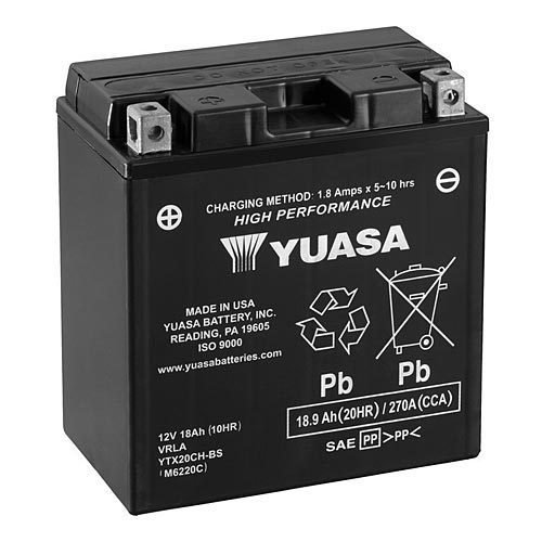 Yuasa YTX20CH-BS AGM Motorradbatterie 18.9 Ah