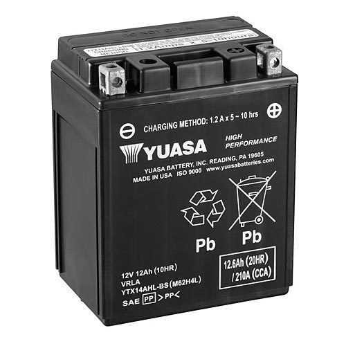 Yuasa YTX14AHL-BS AGM Motorradbatterie 12.6 Ah