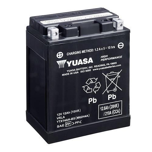Yuasa YTX14AH-BS AGM Motorradbatterie 12.6 Ah
