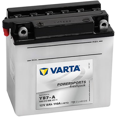 YB7-A - 508013 Varta Powersports Freshpack Motorradbatterie 12 Volt - 8 Ah