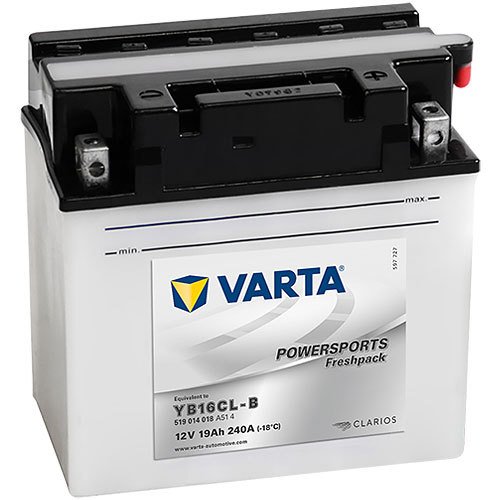 YB16CL-B - 519014 Varta Powersports Freshpack Motorradbatterie 12 Volt - 19 Ah