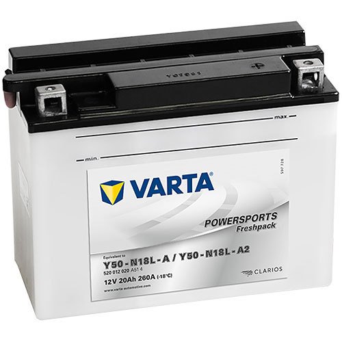 Y50N18L-A2 - 520012 Varta Powersports Freshpack Motorradbatterie 12 Volt - 20 Ah