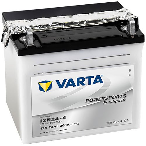 12N24-4 - 524101 Varta Powersports Freshpack Motorradbatterie 12 Volt - 24 Ah