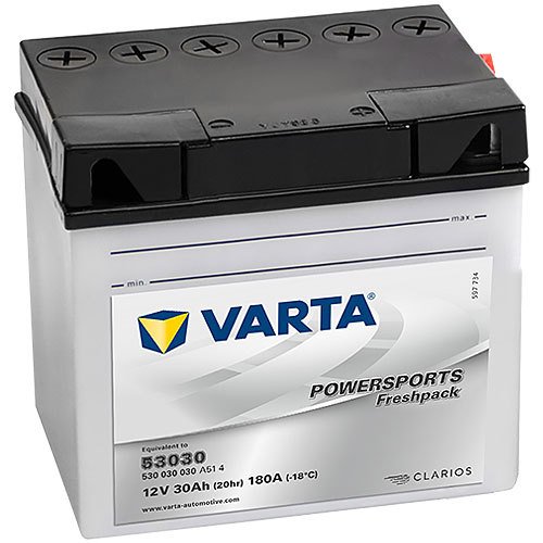 53030 - 530030 Varta Powersports Freshpack Motorradbatterie 12 Volt - 30 Ah