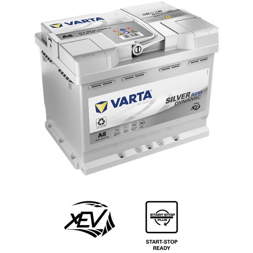 Varta A8 AGM-560901068-Silver dynamic-12V-60Ah-680A