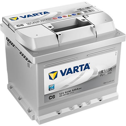 Varta C6 - 552 401 052 – Silver dynamic – 12V-52Ah-520A
