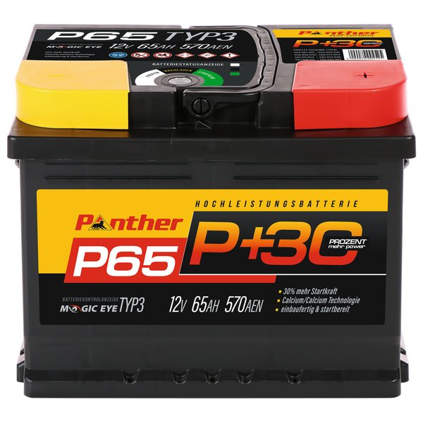 Panther P65 - T-Line - +30% - 12 Volt–65 Ah–570 A | H=190 mm