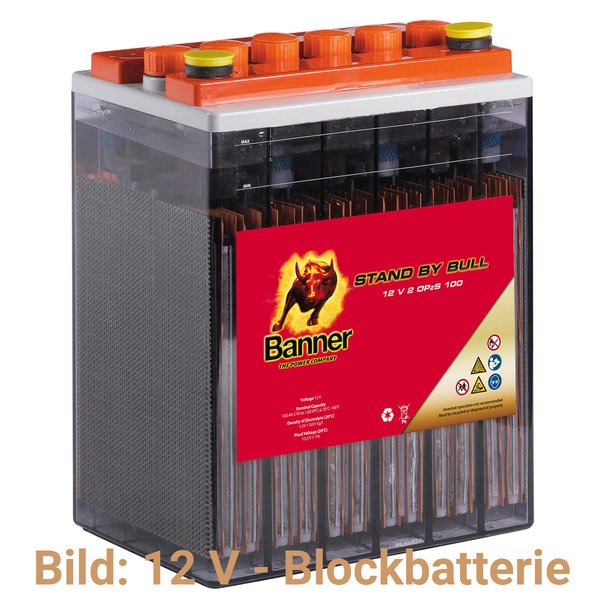 Banner Blockbatterie 1 OPzS 50 | 12 Volt - 50 Ah, C10