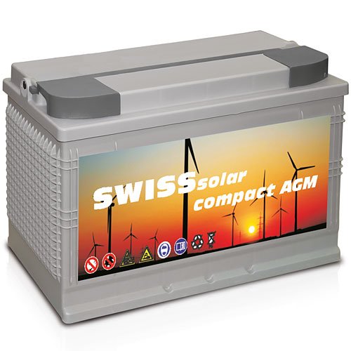 solarbatterie swisssolar compact AGM in frontansicht
